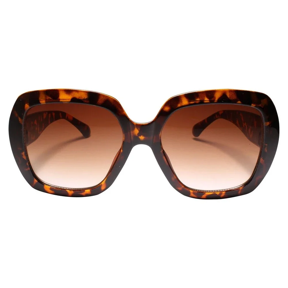 Gorgeous Classy Oversized Exaggerated Luxury Womens Tortoise Square Sunglasses